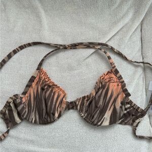 The Girl From Ipanema Swim Full Coverage Bra Medium Zebra Vintage 90s